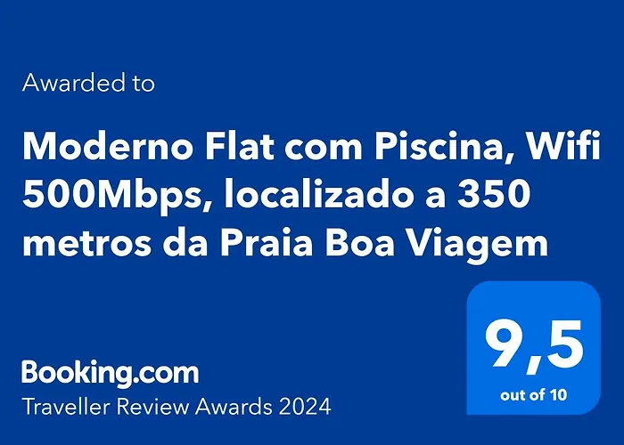 Flat Localizado A 200M Shopping Recife, Bem Perto Da Praia De Boa Viagem E Com Wi-Fi 400Mbps