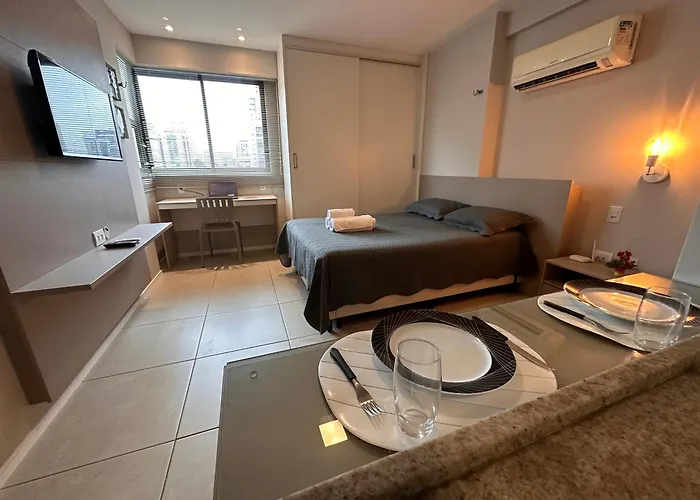 Flat Localizado A 200M Shopping Recife, Bem Perto Da Praia De Boa Viagem E Com Wi-Fi 400Mbps
